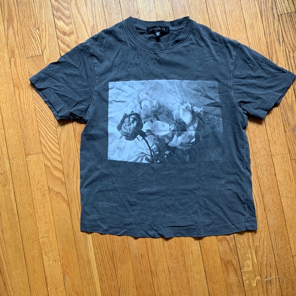 Dynamite stone washed cropped t-shirt